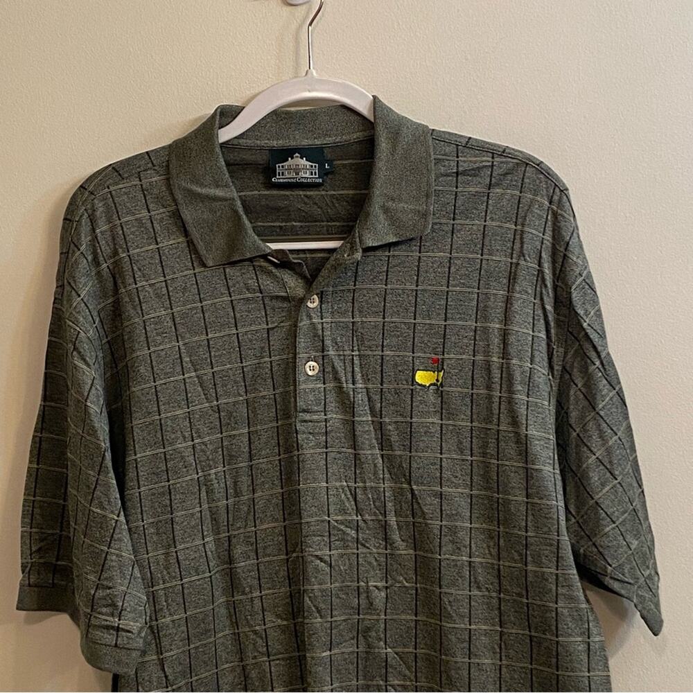 Clubhouse Collection Master's Augusta National Golfing Polo Cotton Green Men's L - Picture 12 of 14